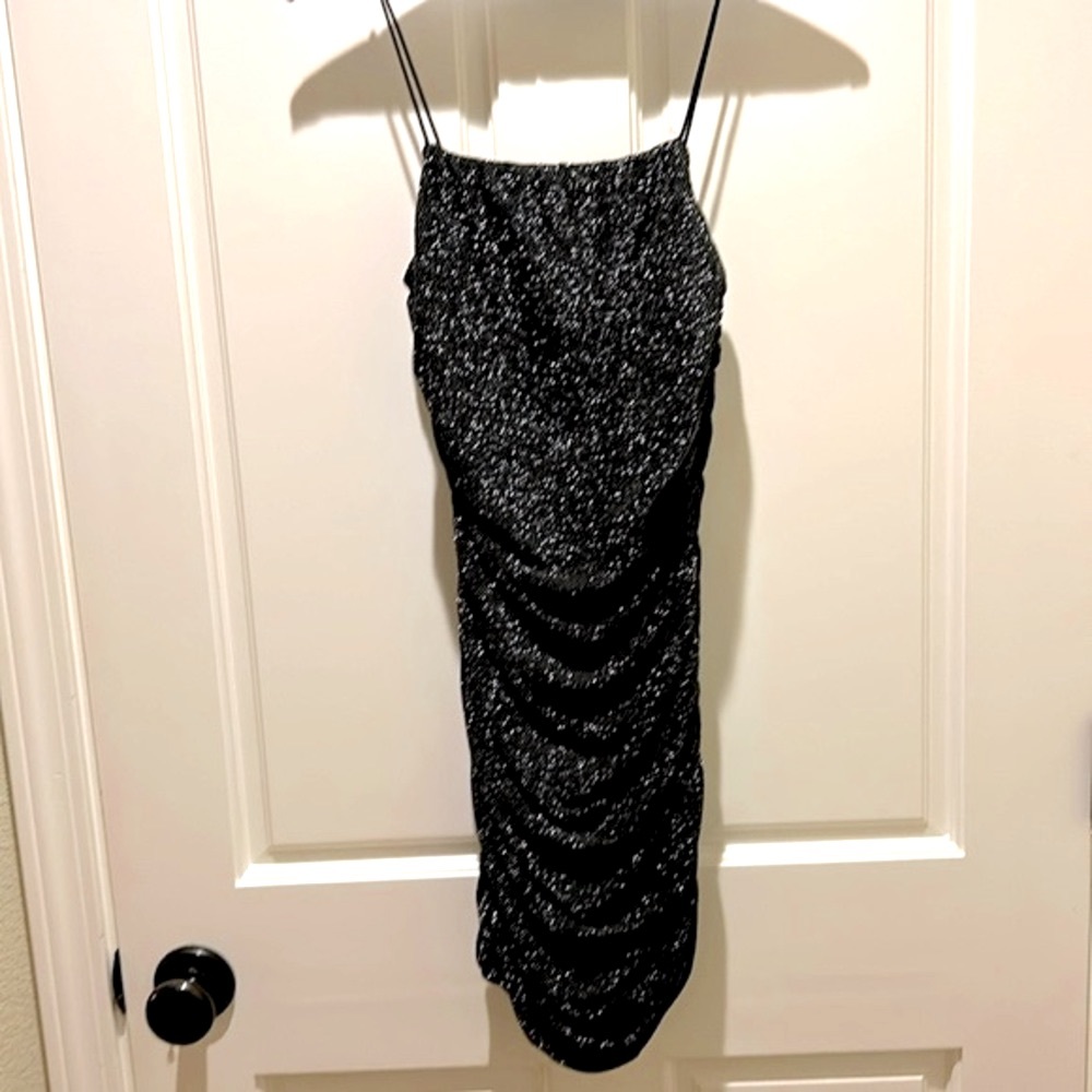 Princess Polly Black Sparkly Body Con Mini Dress